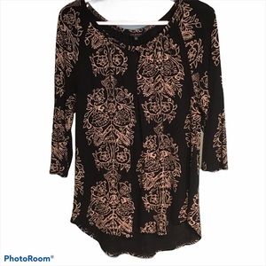 ✨CLEARANCE✨Lucky Brand Boho Style 3/4 Sleeve Top size M